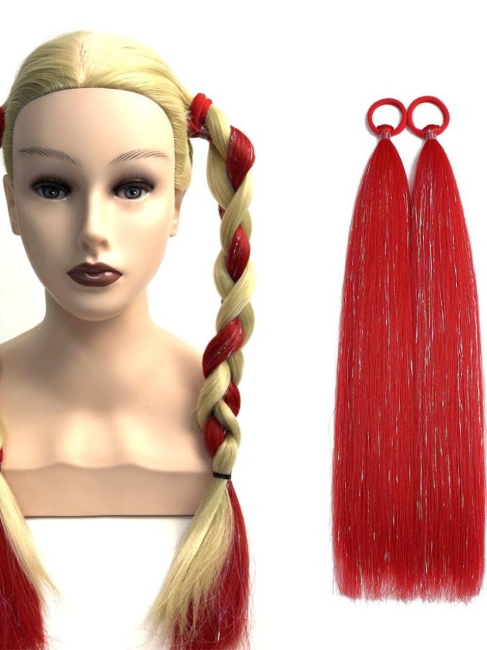 Red Ponytail Extensions, Synthetic Hair Extension
